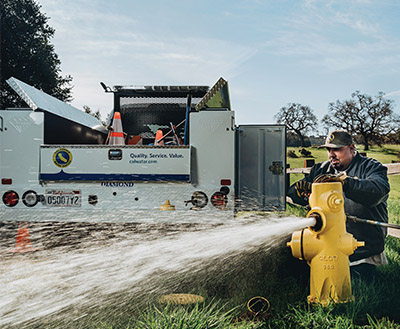 Hydrant flushing example